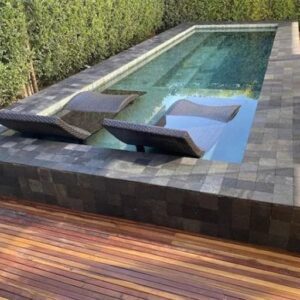 Pedra piscina revestimento natural